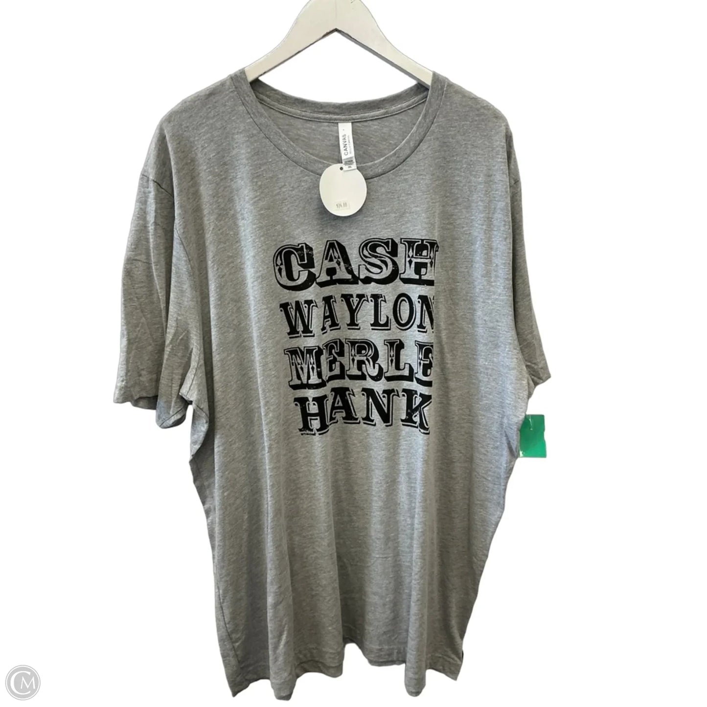 Top Short Sleeve By Bella + Canvas In Grey, Size: 3x