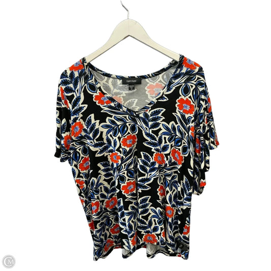 Top Short Sleeve By Karen Kane In Multi-colored, Size: 1x