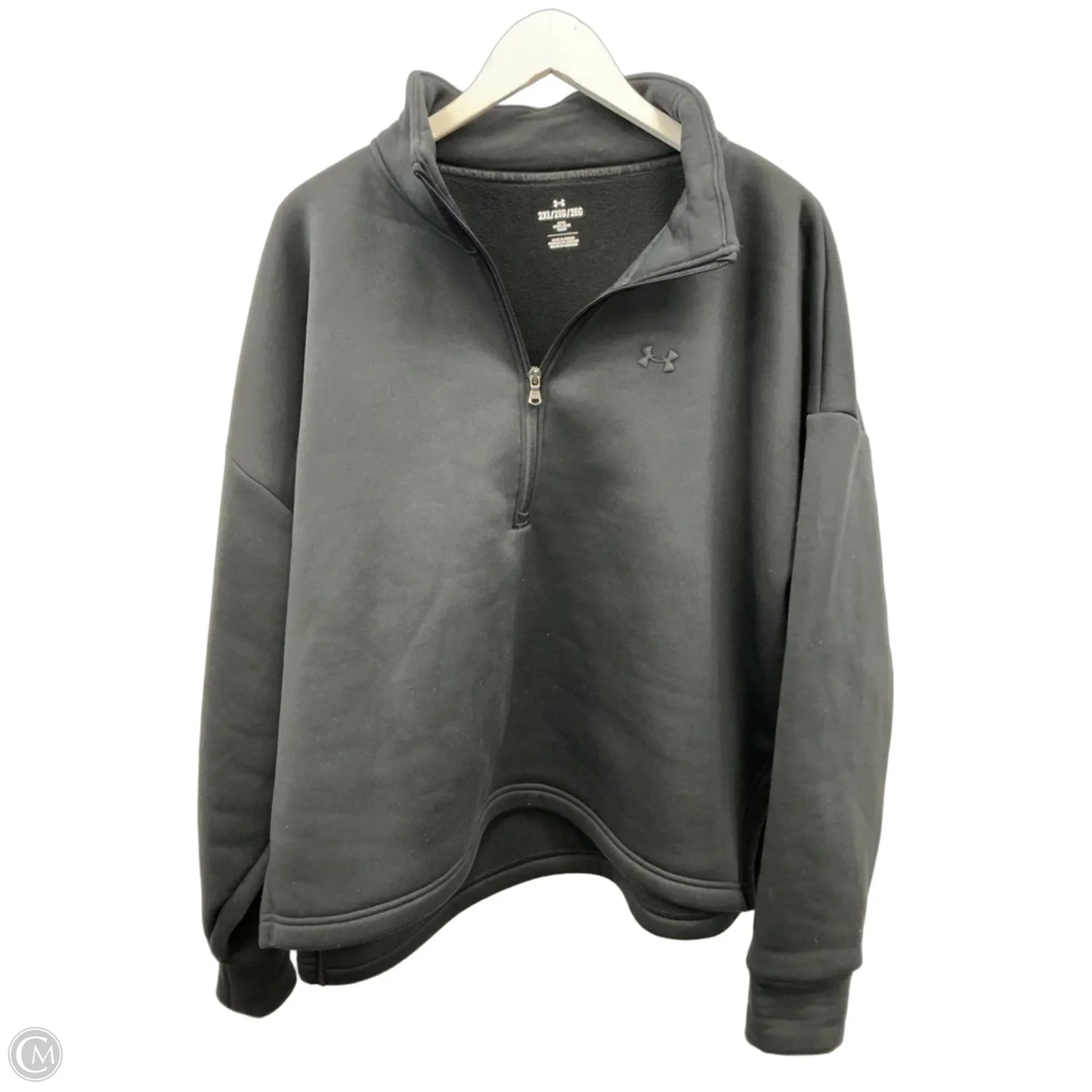 Athletic Sweatshirt Collar By Under Armour In Black, Size: 2x