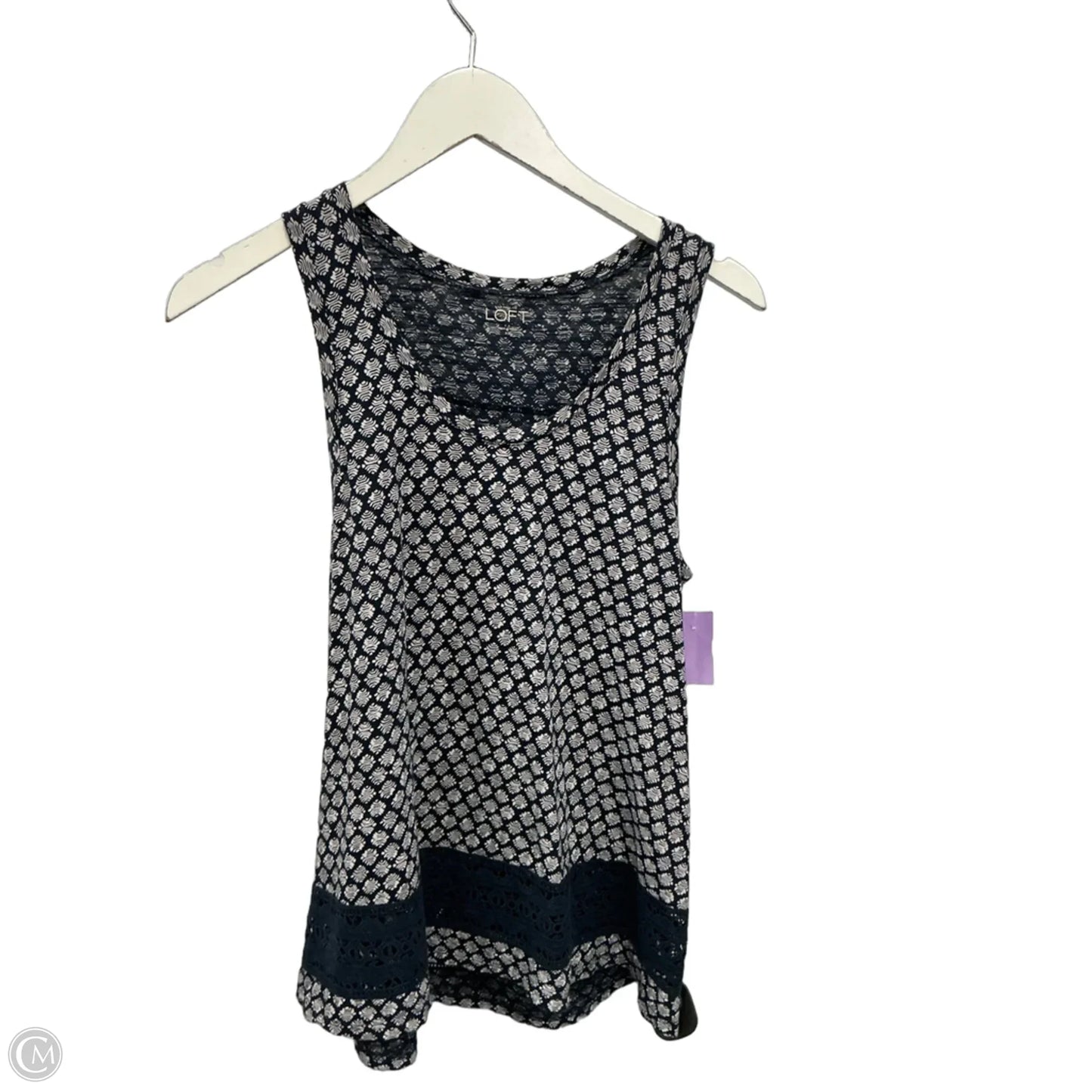 Top Sleeveless By Loft In Navy, Size: Xs