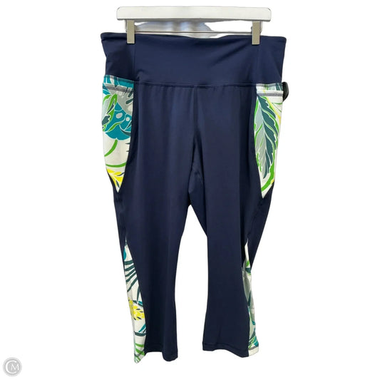 Athletic Leggings Capris By Livi Active In Navy, Size: 1x