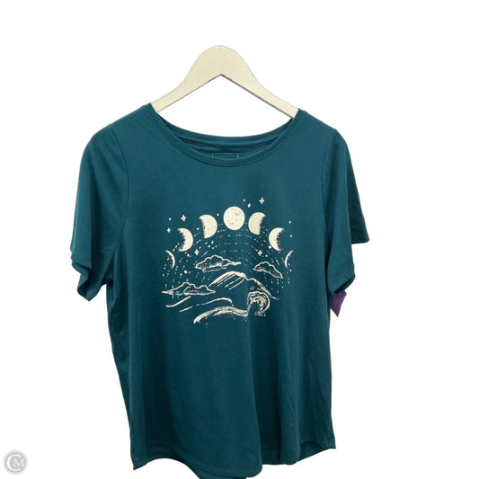 Top Short Sleeve By Sonoma In Teal, Size: Xxl