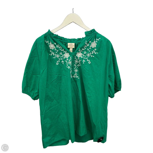 Top 3/4 Sleeve By St Johns Bay In Green, Size: Xxl