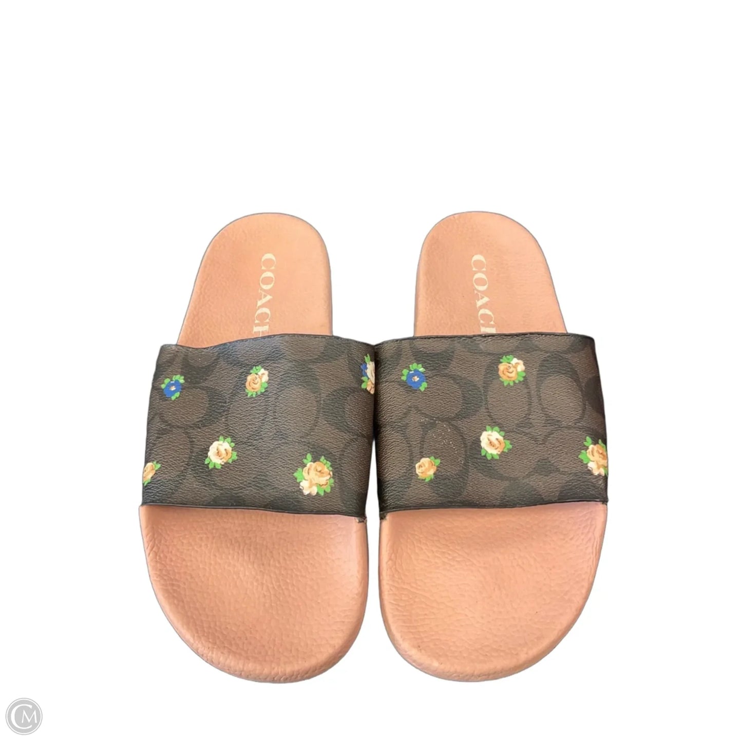 Sandals Designer By Coach In Brown & Pink, Size: 10