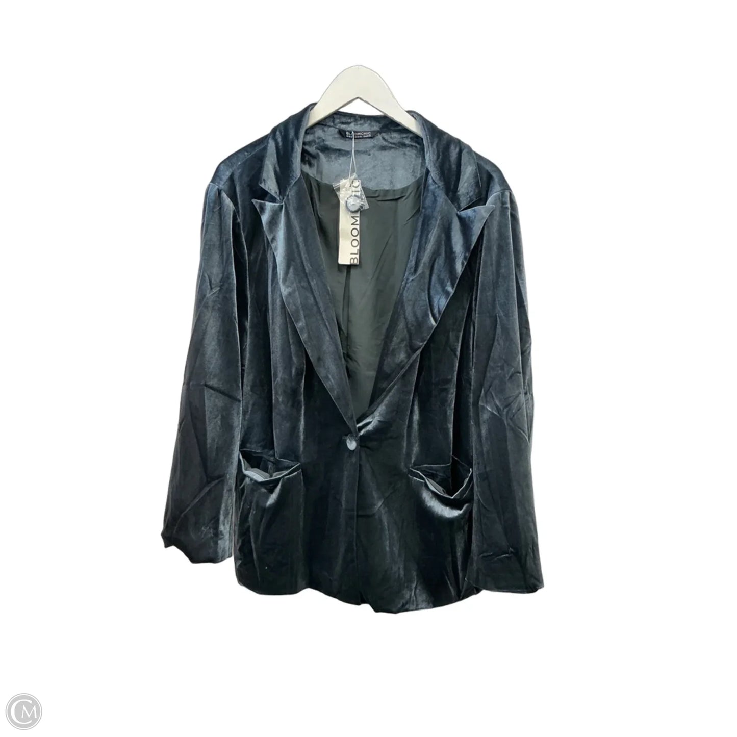 Blazer By Bloomchic In Blue, Size: 1x