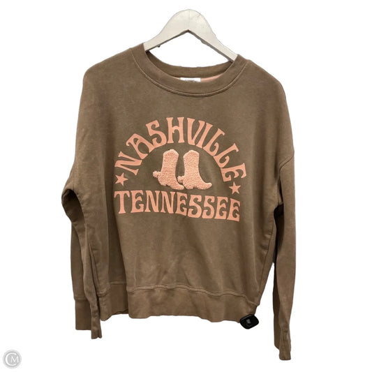 Sweatshirt Crewneck By Maurices In Brown, Size: M