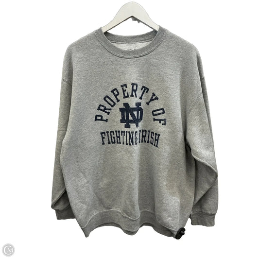 Athletic Sweatshirt Crewneck By Fruit Of The Loom In Grey, Size: Xl