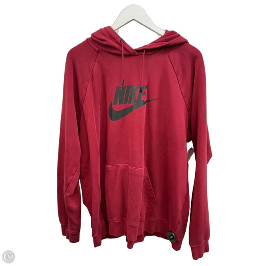 Athletic Sweatshirt Hoodie By Nike Apparel In Red, Size: Xxl