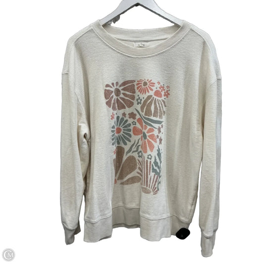 Top Long Sleeve By Maurices In Cream, Size: Xl