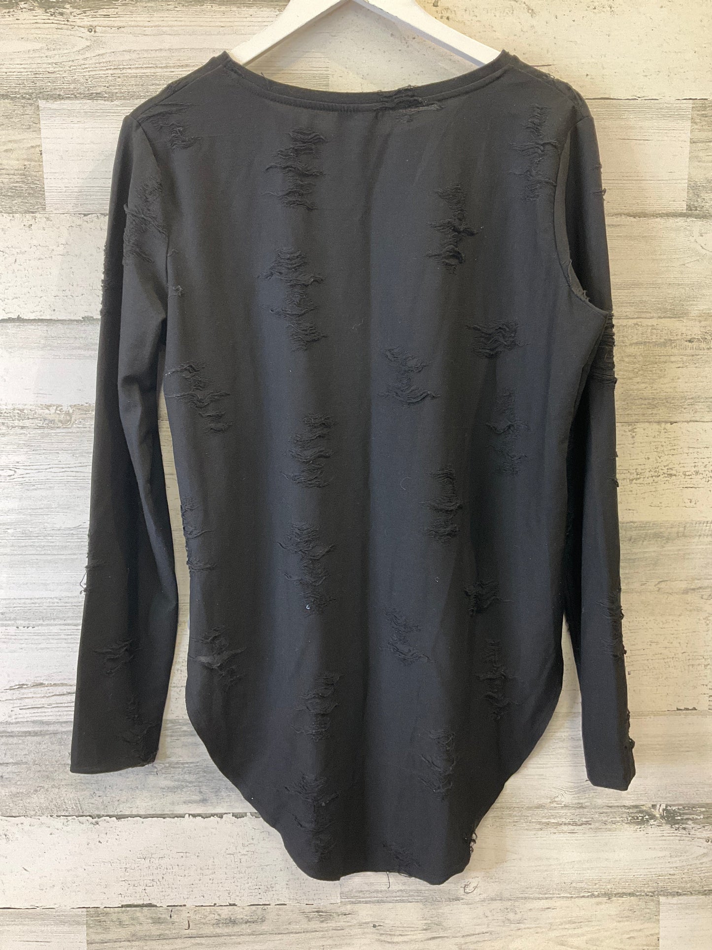 Black Top Long Sleeve Divided, Size M