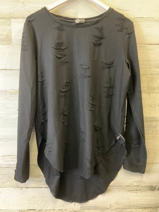 Black Top Long Sleeve Divided, Size M