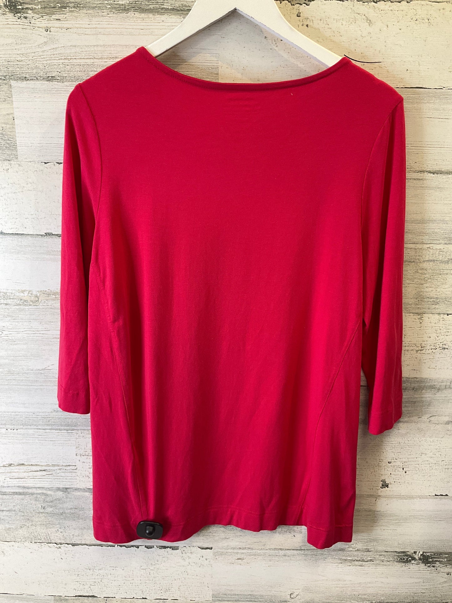 Red Top 3/4 Sleeve Basic Chicos, Size M