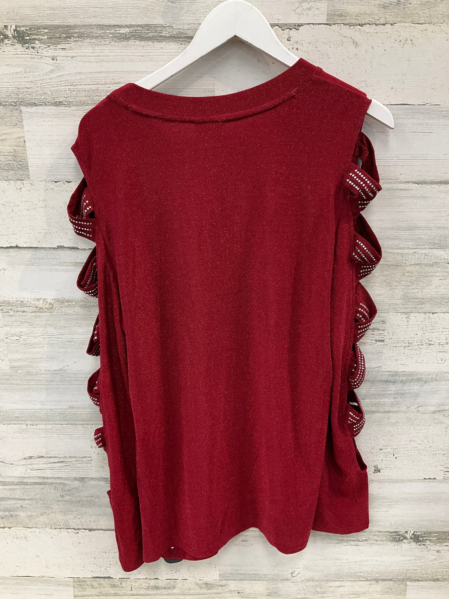 Top Long Sleeve By Vocal In Red, Size: 3x