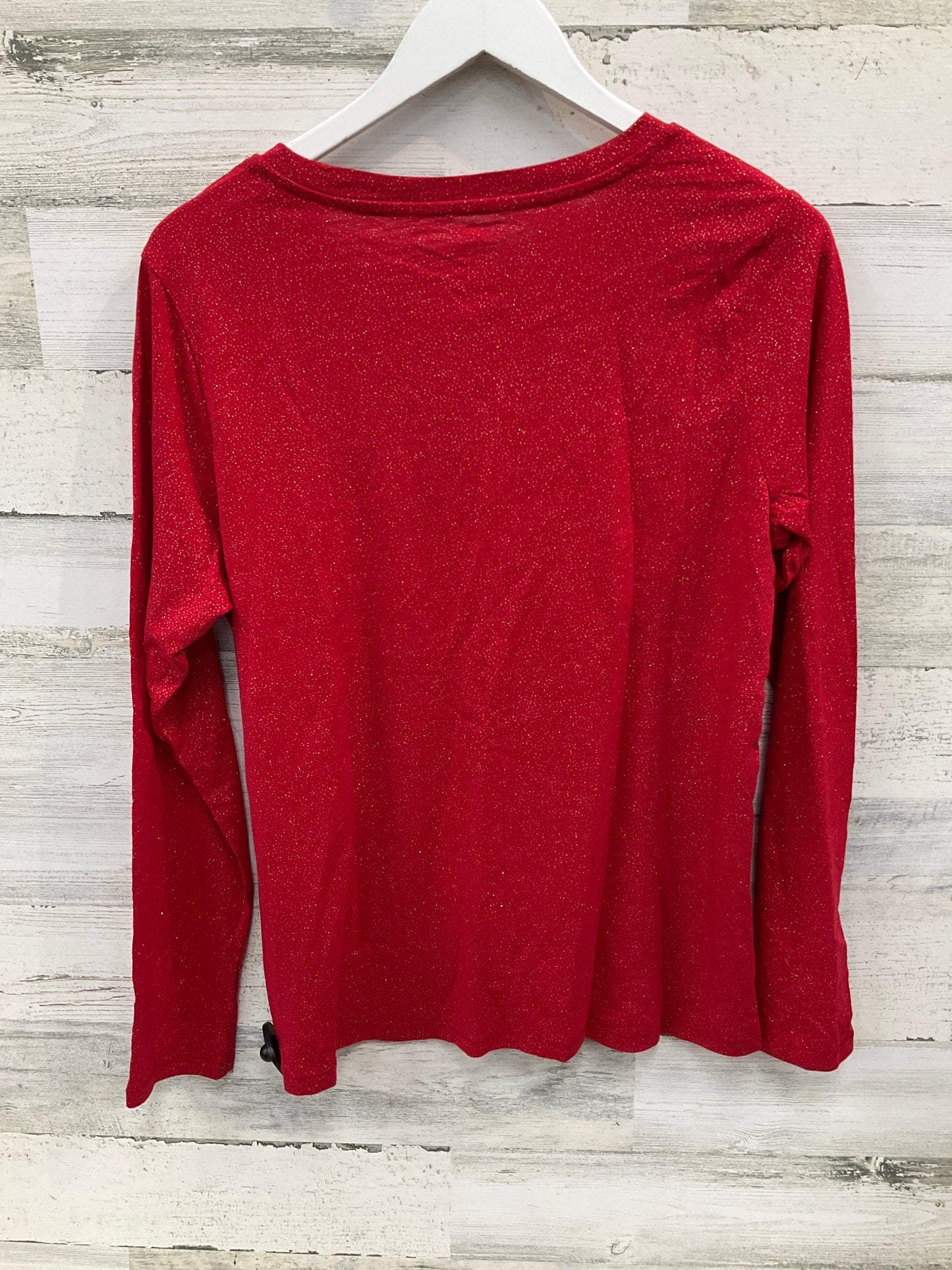 Top Long Sleeve By Sonoma In Red, Size: M