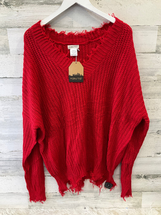 Sweater By Main Strip In Red, Size: 3x