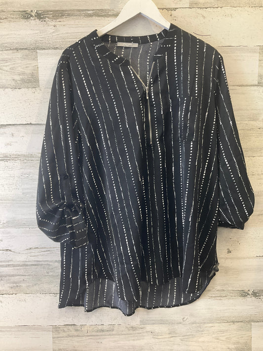 Black Top 3/4 Sleeve Clothes Mentor, Size Xxl