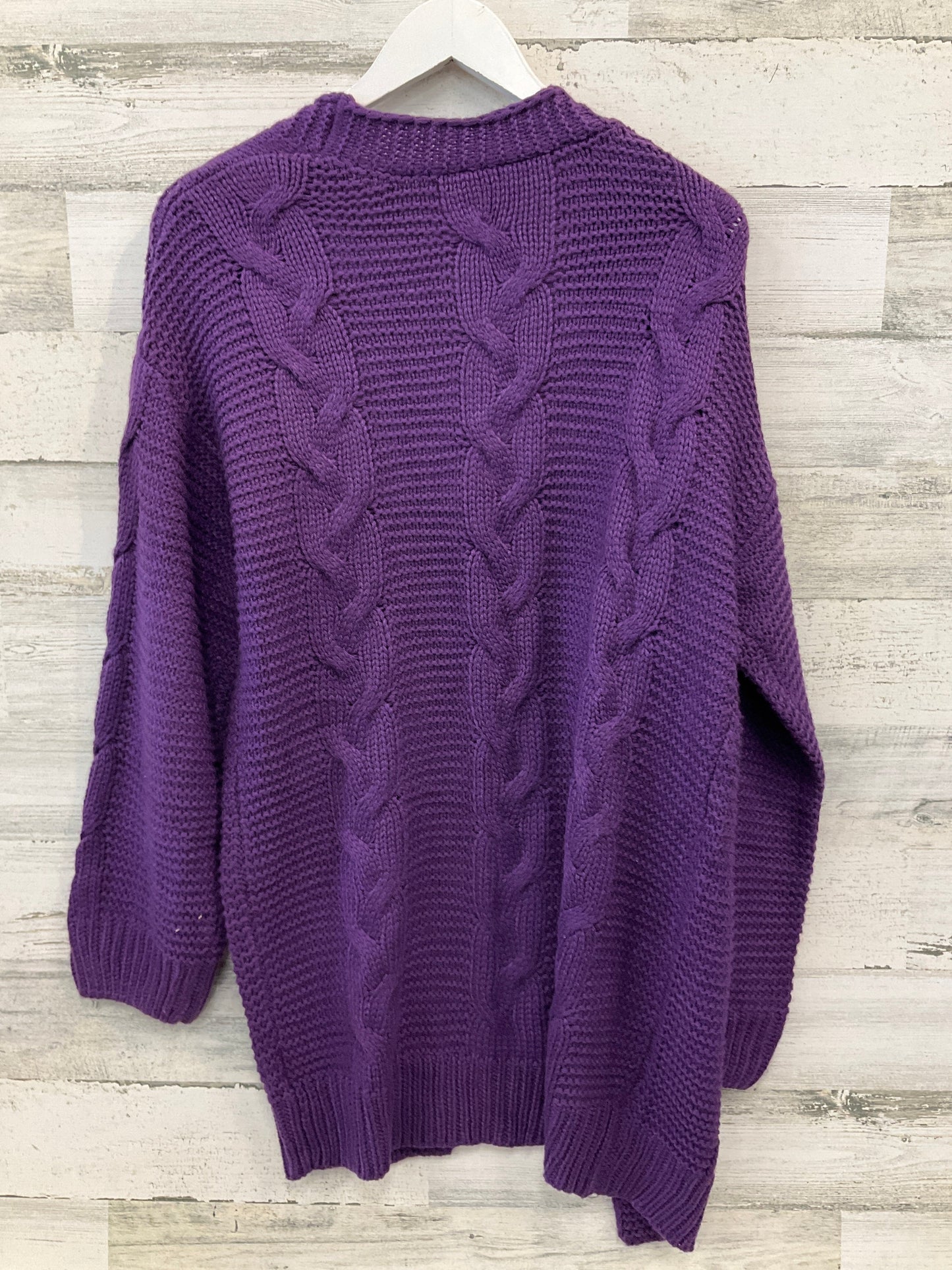 Sweater Cardigan By Clothes Mentor In Purple, Size: S