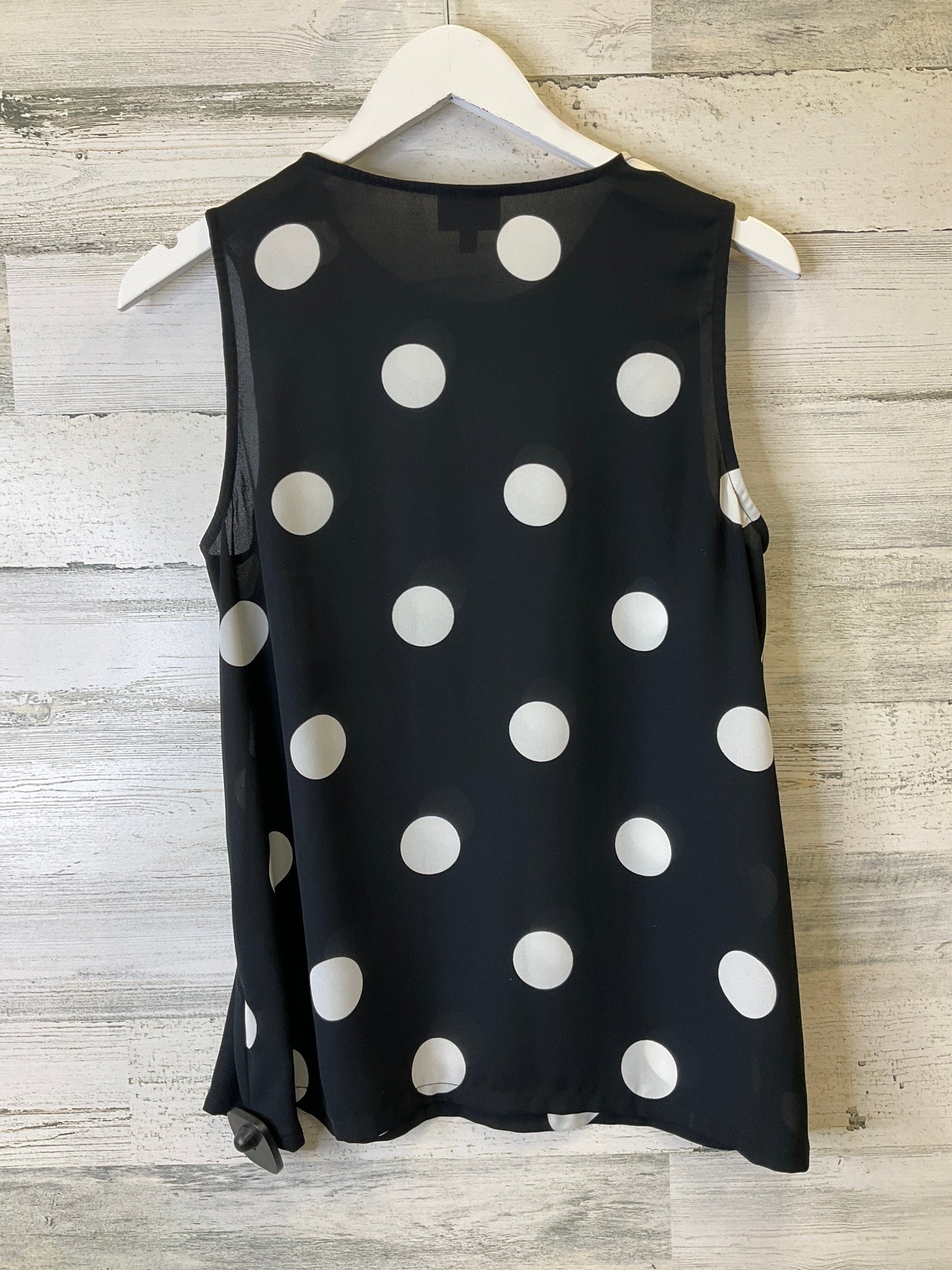 Black & White Top Sleeveless Who What Wear, Size M