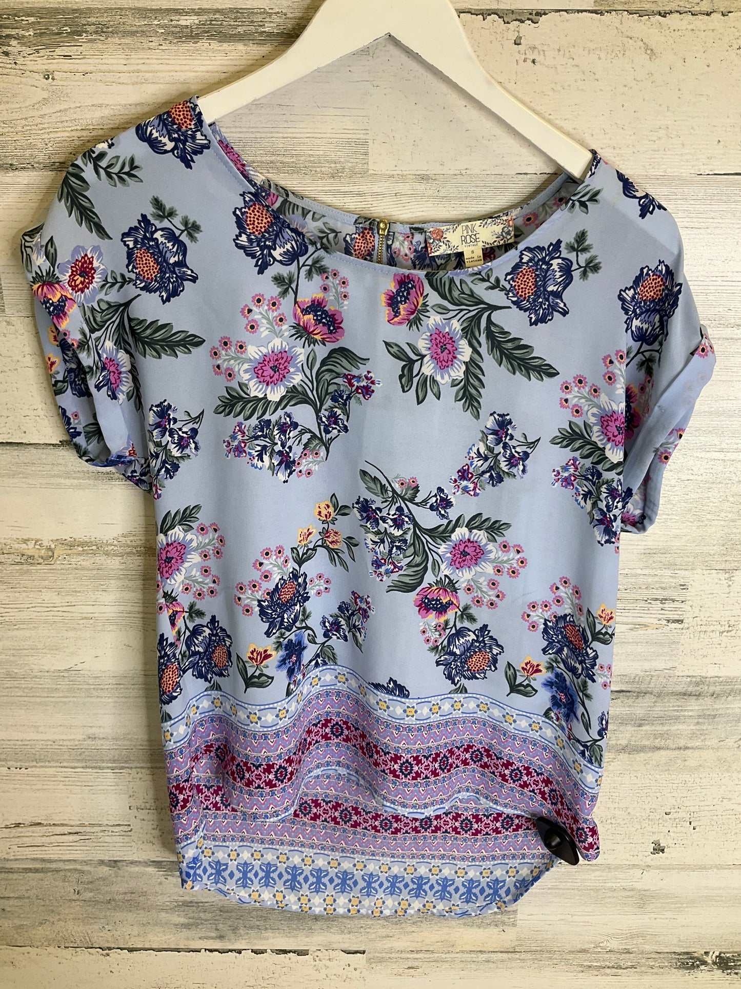 Blue Top Short Sleeve Knox Rose, Size S