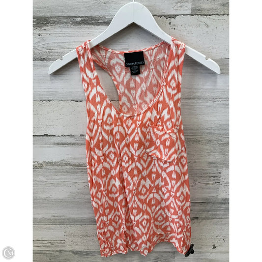 Top Sleeveless By Cynthia Rowley In Orange & White, Size: M