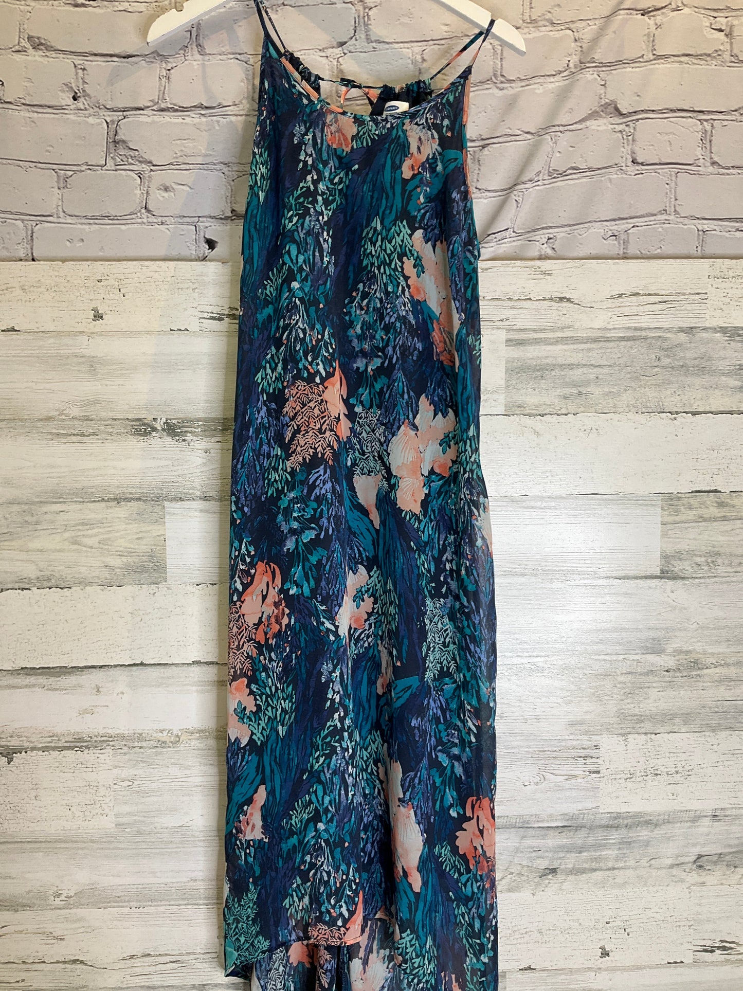 Blue Dress Casual Maxi Old Navy, Size M