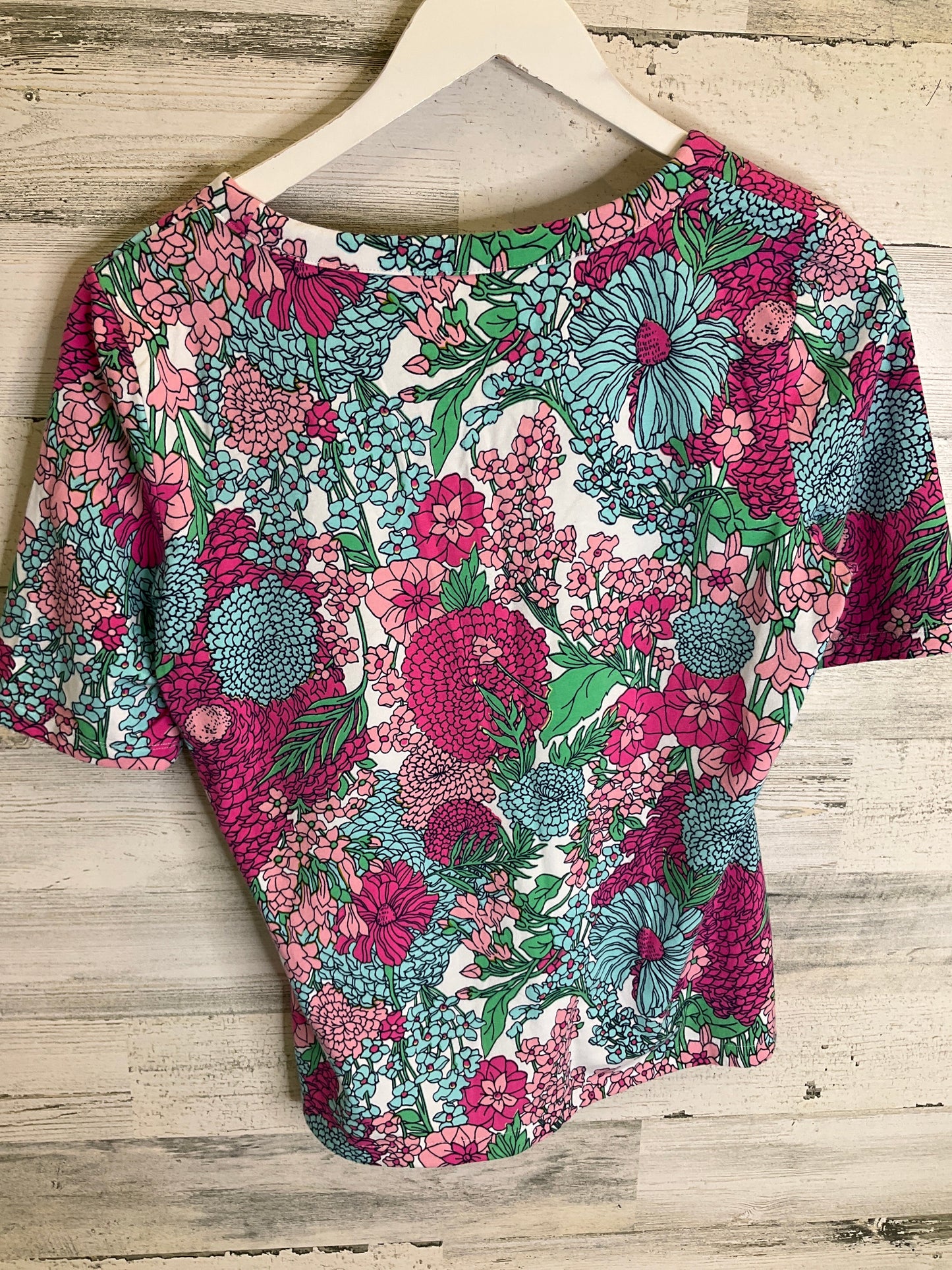 Multi-colored Top Short Sleeve Talbots, Size M