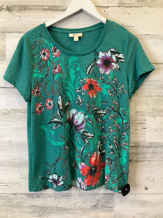Green Top Short Sleeve Style And Company, Size M