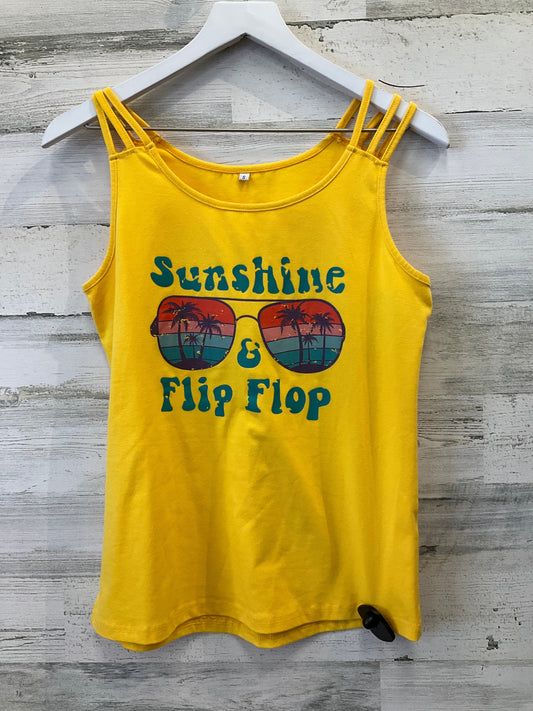 Yellow Top Sleeveless Clothes Mentor, Size S