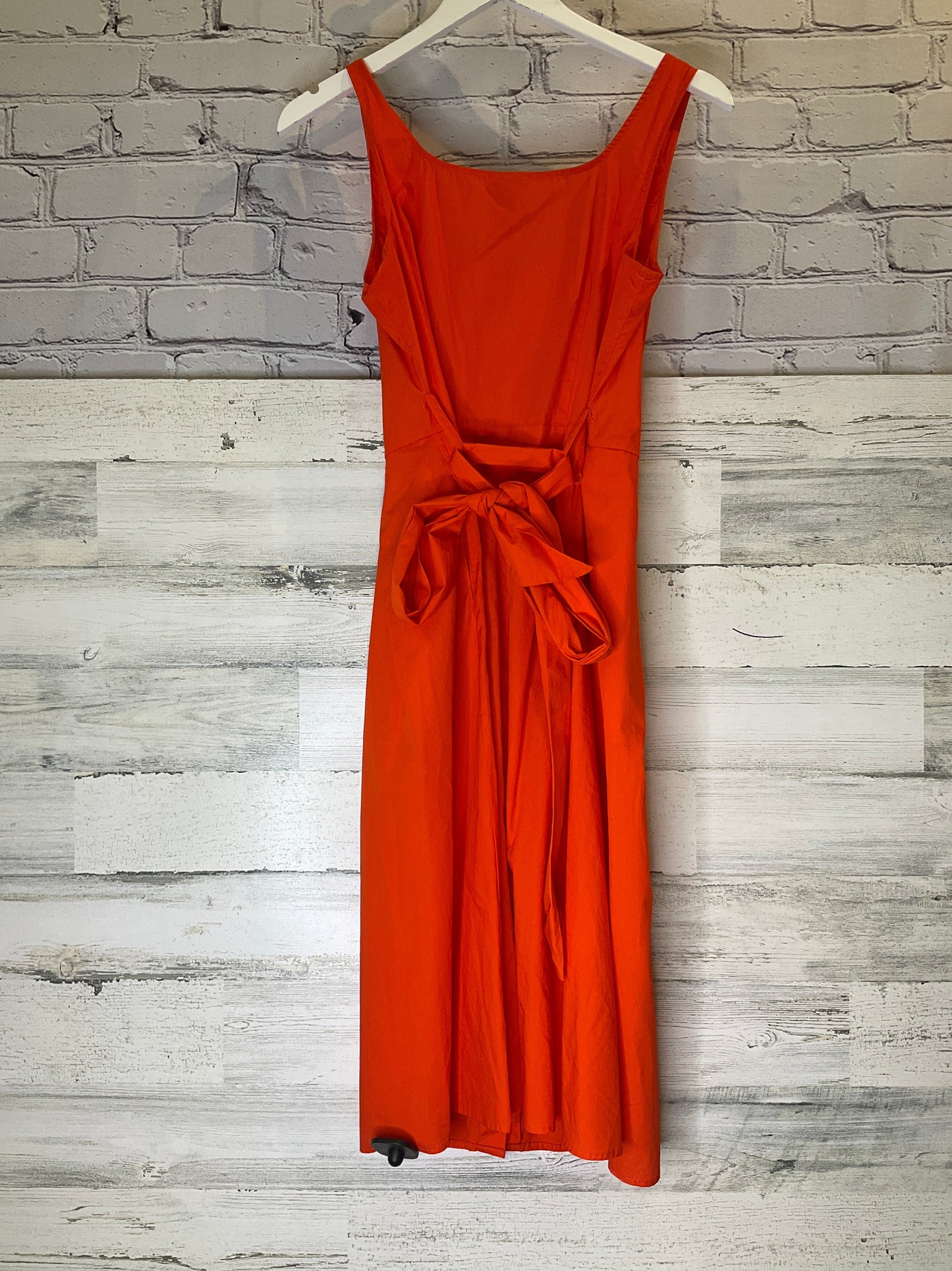 Orange Dress Casual Midi A New Day, Size S