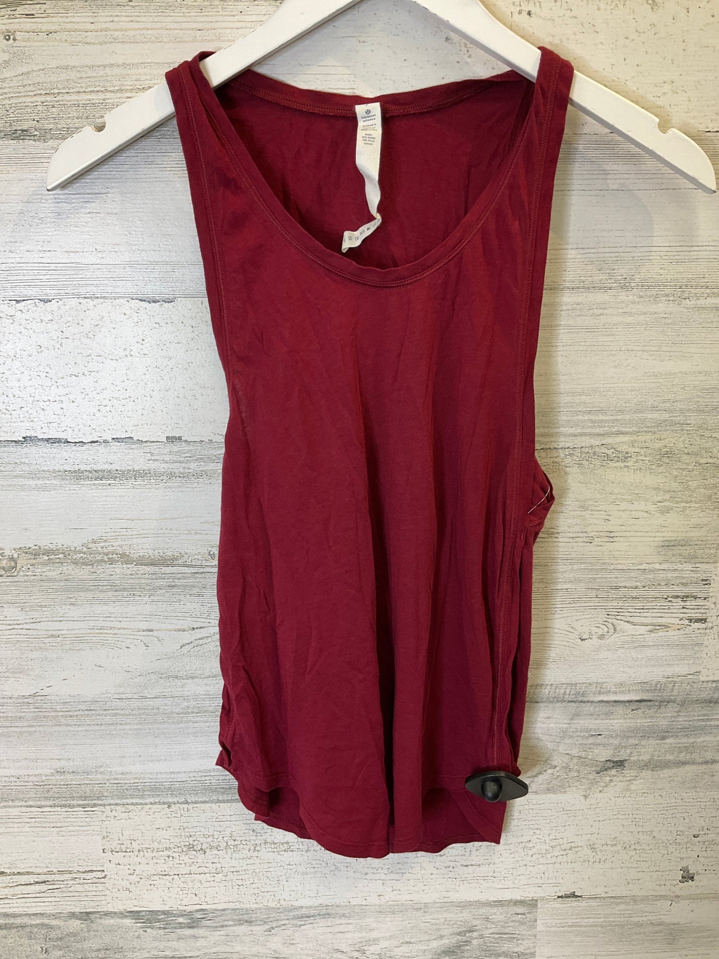 Red Athletic Tank Top Lululemon, Size 2