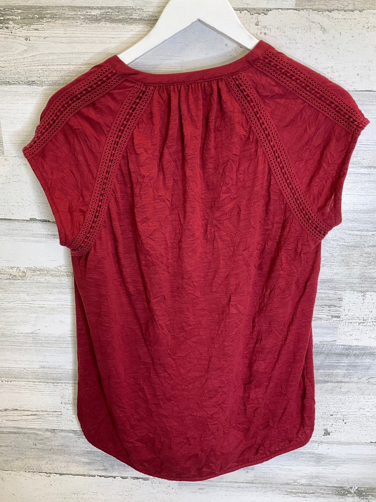 Red Top Short Sleeve Sundance, Size M