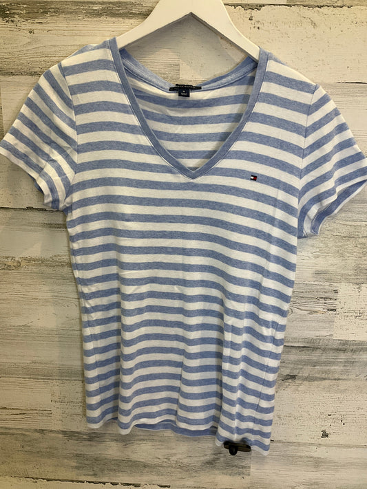 Blue & White Top Short Sleeve Tommy Hilfiger, Size M