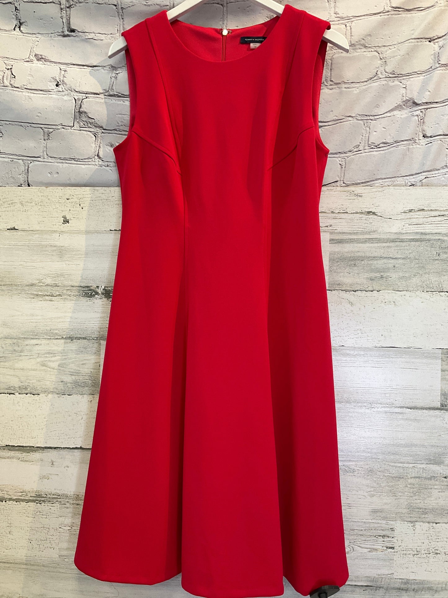 Red Dress Casual Midi Tommy Hilfiger, Size M