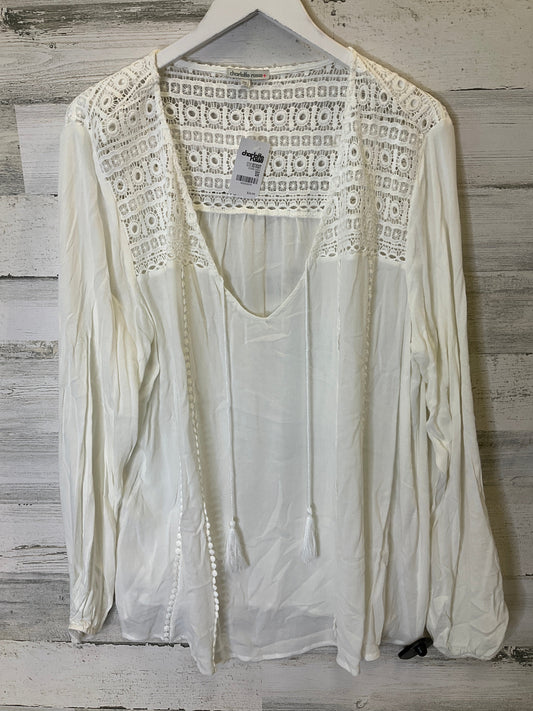 White Top Long Sleeve Charlotte Russe, Size 3x