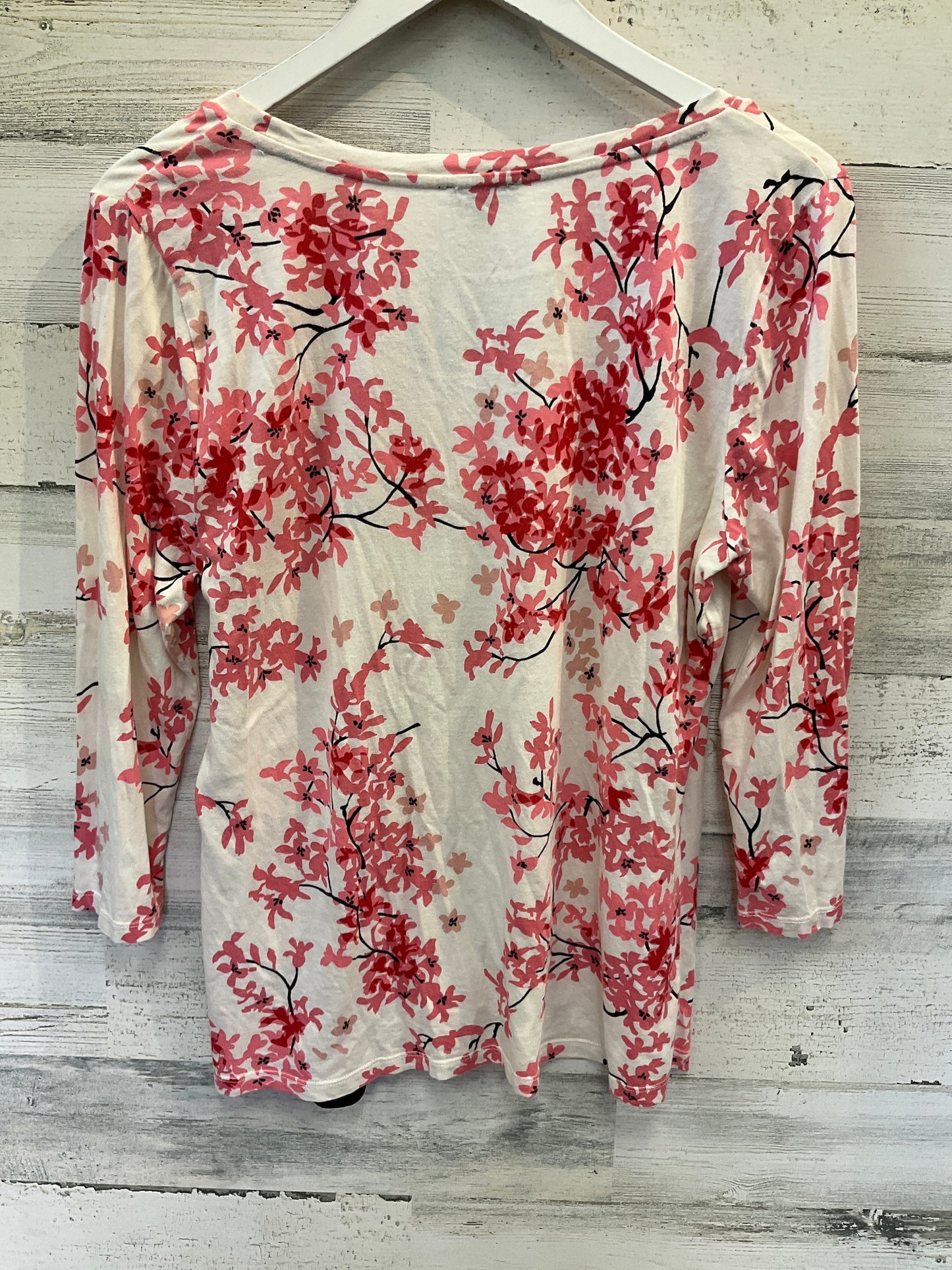 Pink & White Top 3/4 Sleeve Talbots, Size L