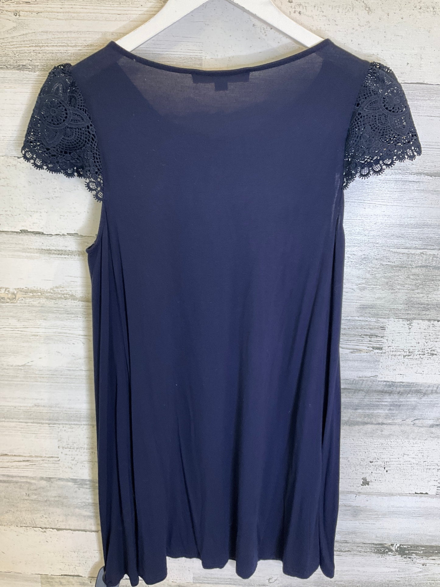 Navy Top Short Sleeve Loft, Size S