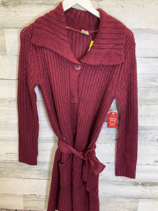 Red Sweater Cardigan Faded Glory, Size S