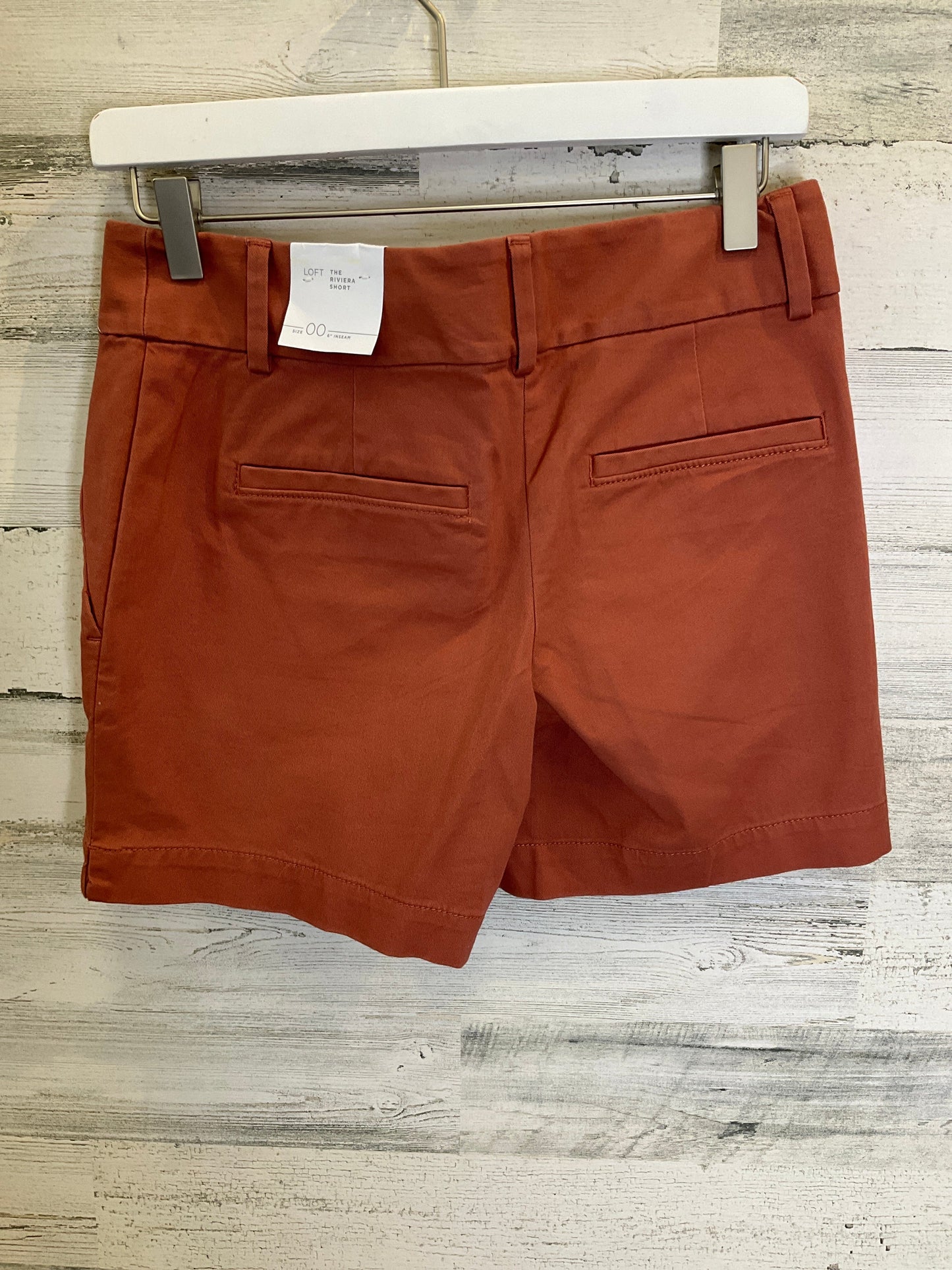 Orange Shorts Loft, Size 00