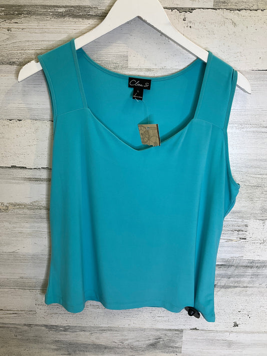Blue Top Sleeveless Clothes Mentor, Size L