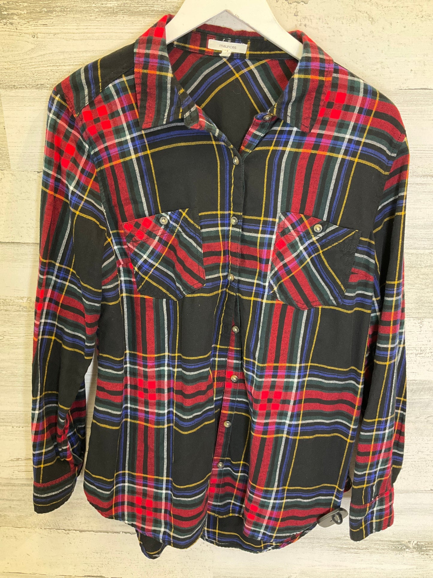 Multi-colored Top Long Sleeve Maurices, Size L