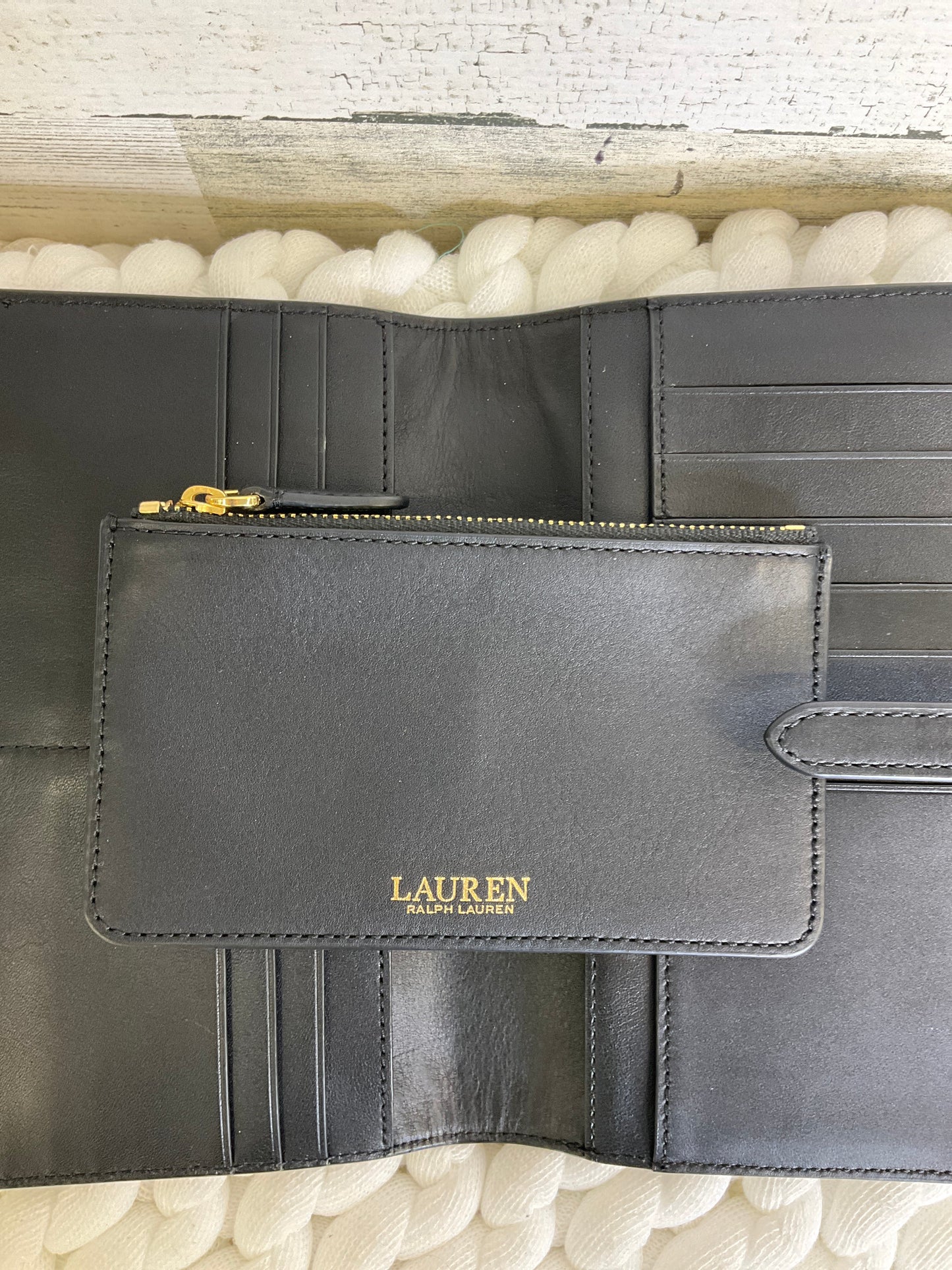 Wallet Leather Ralph Lauren, Size Large