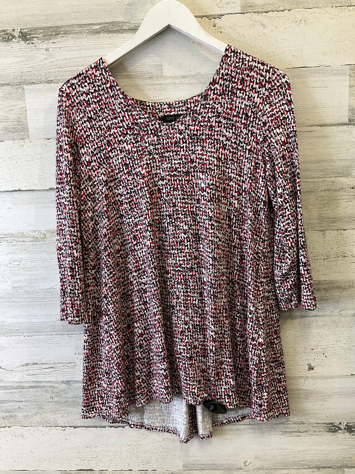 Black & Red Top 3/4 Sleeve J. Jill, Size S