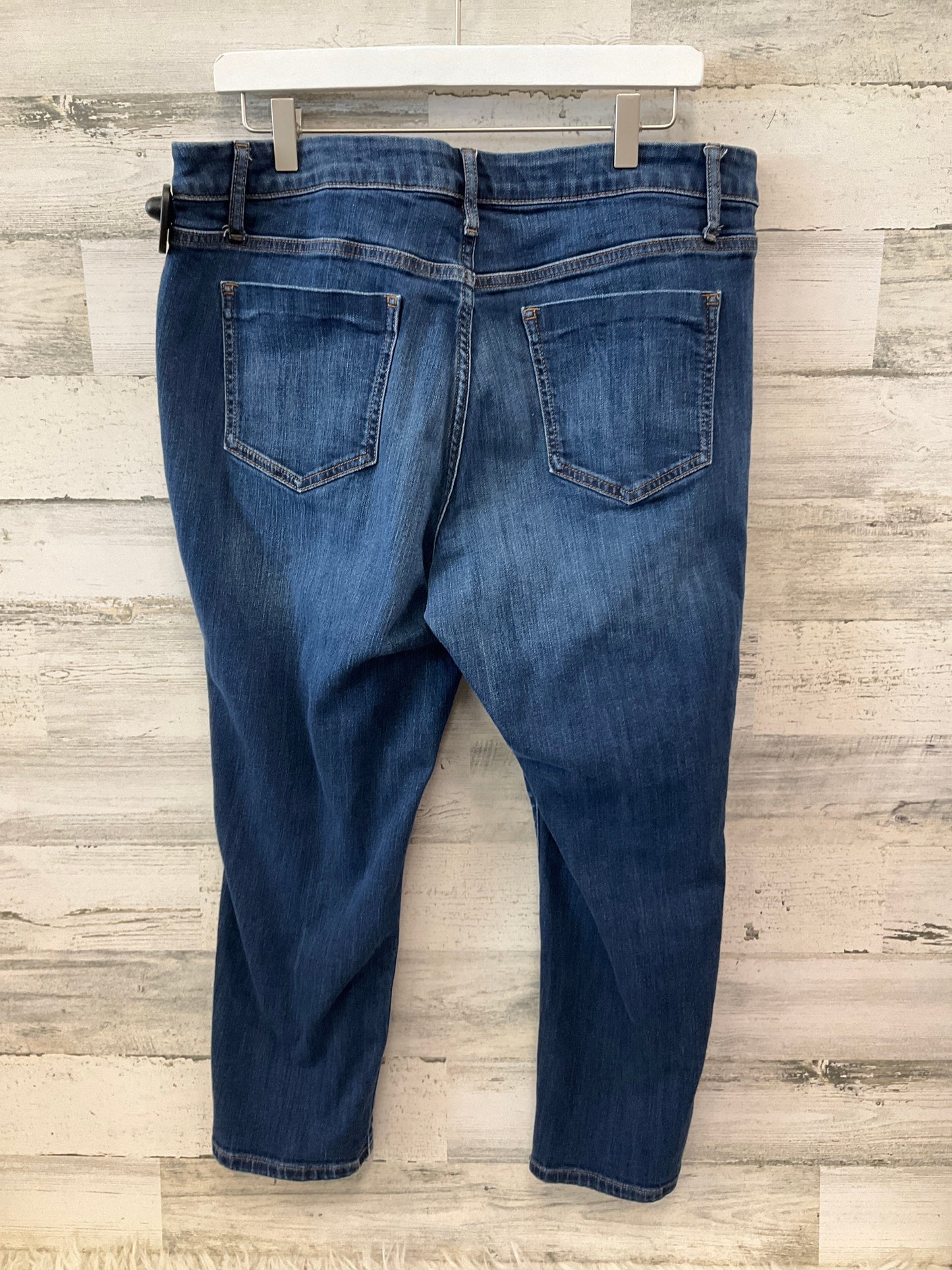 Jeans Straight By Simply Vera In Blue Denim, Size: 16