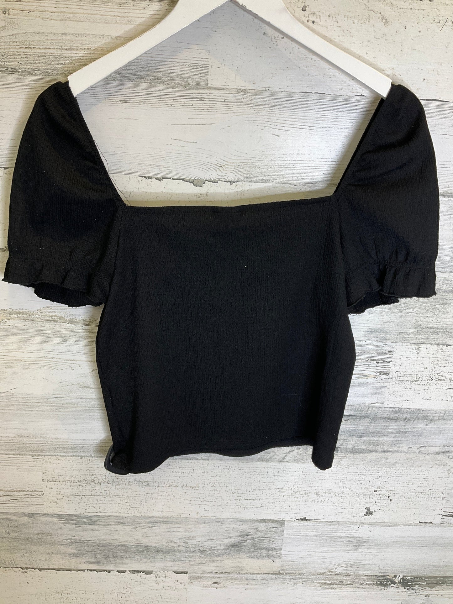 Black Top Short Sleeve H&m, Size S