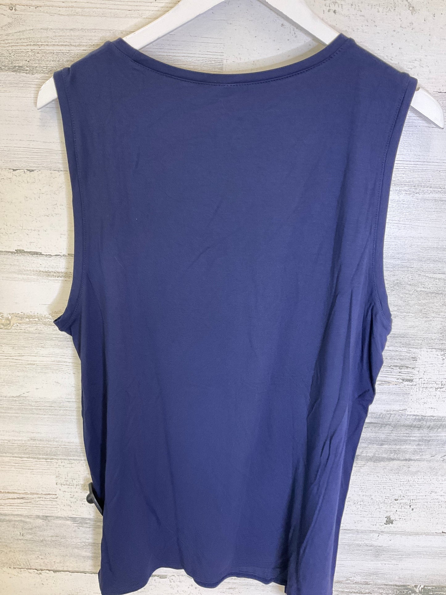 Navy Athletic Top Short Sleeve Fabletics, Size L