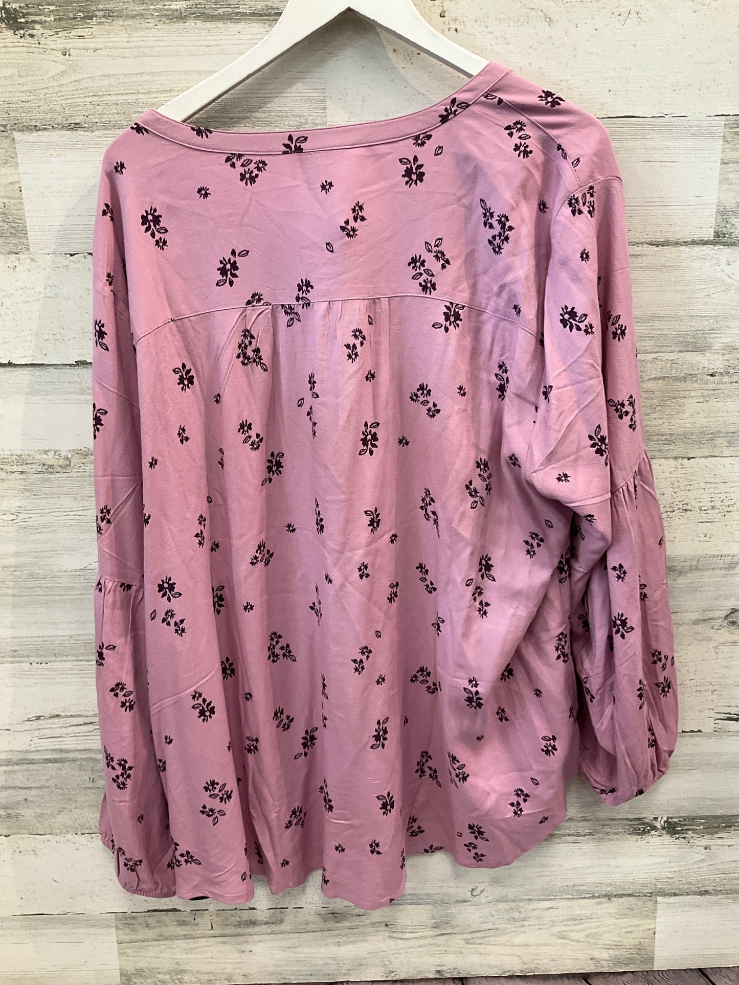 Top Long Sleeve By Sonoma In Pink, Size: 3x