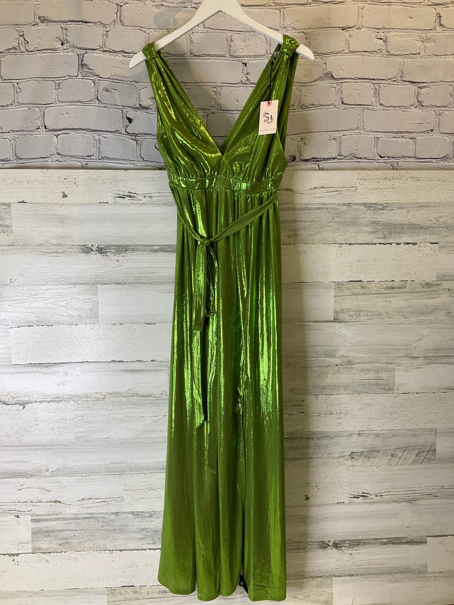 Dress Party Long By Clothes Mentor In Green, Size: M