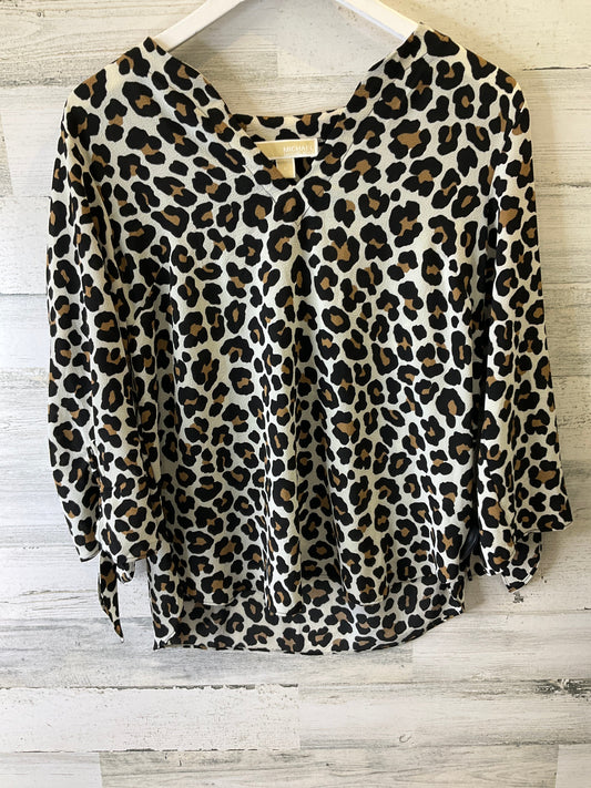 TOP LS MICHAEL BY MICHAEL KORS in ANIMAL PRINT, Size: M