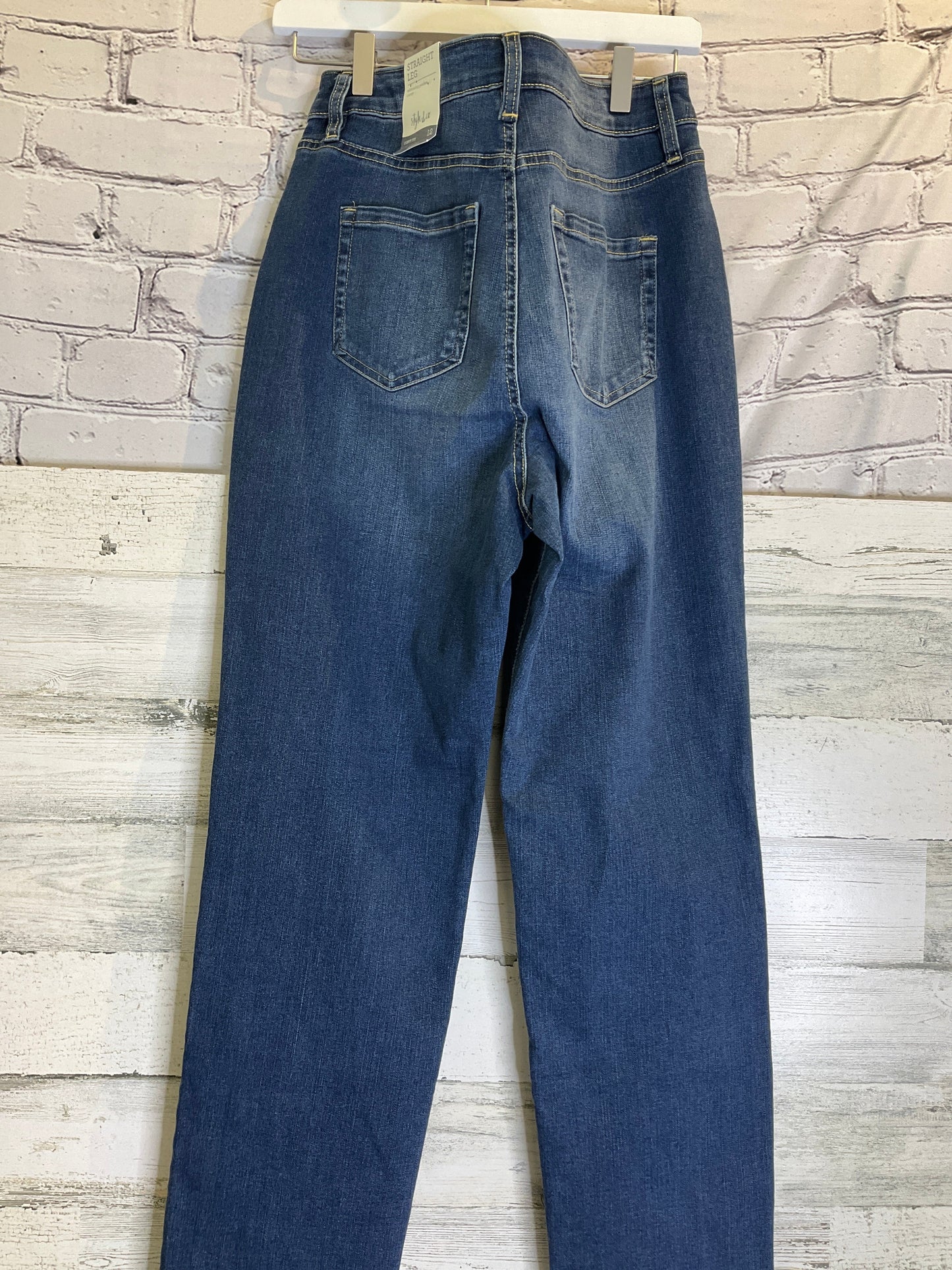 Jeans Straight By Style And Company In Blue Denim, Size: 12