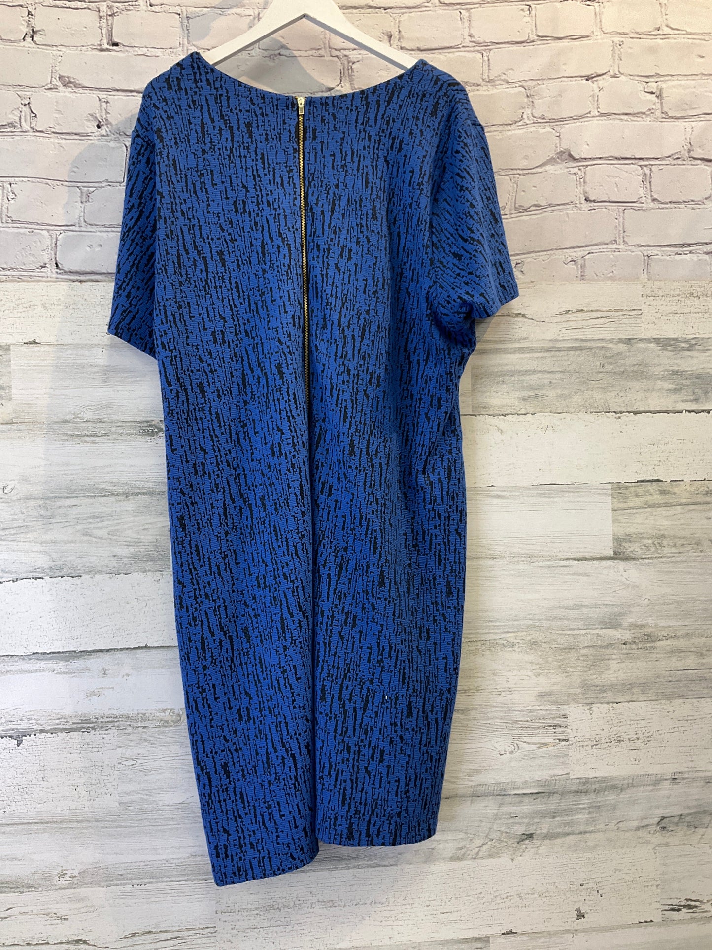 Dress Casual Midi By Premise In Blue, Size: 3x